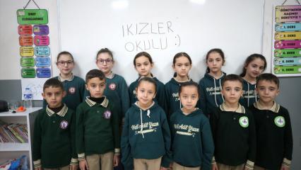 Muş'taki "ikizler okulu"nda 21 ikiz eğitim görüyor
