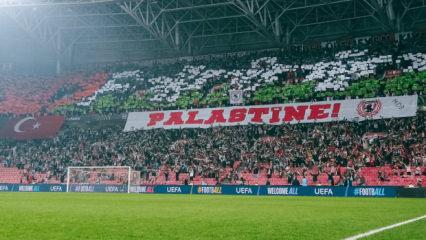 Samsunspor'dan Avrupa'da Filistin koreografisi!