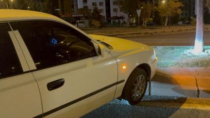 Seyir halindeyken uyuyan sürücü, kaza sonrası da uyumaya devam etti!