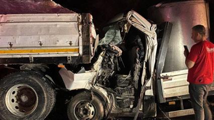 Süt toplama aracı TIR'a çarptı: 1 ölü!