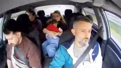 Taksi şoförü, 6 kişinin canını ustaca manevrayla kurtardı