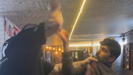 Çalışanını darbeden Ünlü’nün eşine vurduğu çocuğunun ayakkabısını parçaladığı görüntüler