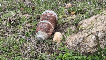 Edirne'de köy merasında bulunan top mermisi imha edildi