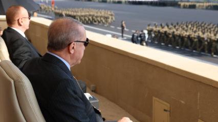 Erdoğan’la Bakü’de zafer coşkusu