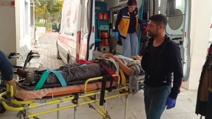 Şarampole yuvarlanan otomobildeki 5 kişi yaralandı