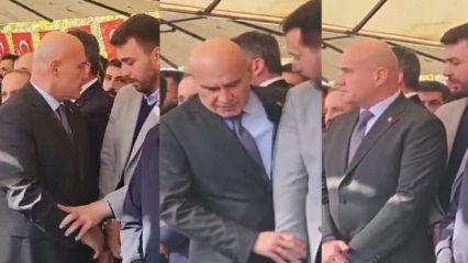  Şehit cenazesinde milletvekili Çömez'in iterek en ön safta olma girişimi tepki çekti