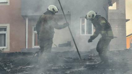 Ümraniye'de iş yeri deposunda yangın
