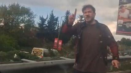 Ümraniye'de trafikte tartıştığı aracın camını yumrukladı
