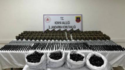 Konya'da çok sayıda silah parçası ele geçirildi
