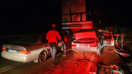 Çorum'da iki otomobilin vince çarptı: 1 ölü, 1 yaralı