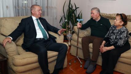 Cumhurbaşkanı Erdoğan'dan eski TBMM Başkanı Toptan'a ziyaret