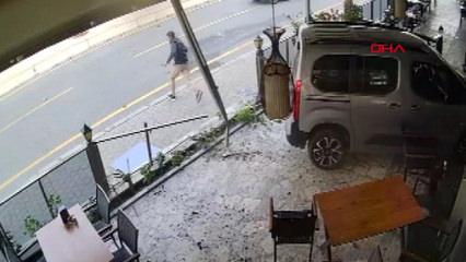 Dükkana dalan sürücü kaza sonrasında olay yerinde kaçtı!