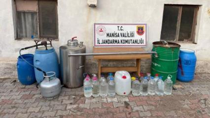 Manisa’da 112 litre sahte içki ele geçirildi