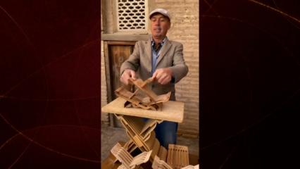 Özbekistan'da el işi rahle  görenleri mest etti! 