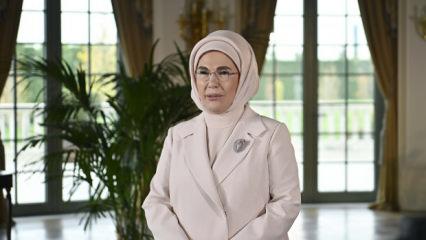 Emine Erdoğan "B&uuml;y&uuml;yen Avrupa Zirvesi"ne seslendi: "Aile kurumu g&uuml;&ccedil;lendirilmeli"