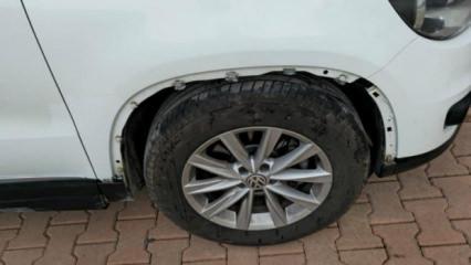 Sokak k&ouml;pekleri park halindeki aracı par&ccedil;aladı: O anlar kamerada