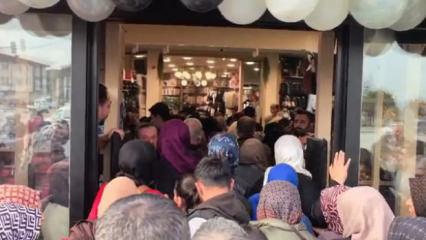 Ürünler 10 liradan satışa sunuldu! Büyük izhidam yaşandı