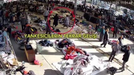 5 yankesicinin pazaryerindeki tuzağı kamerada