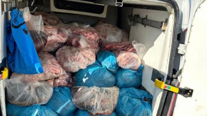 Tekirdağ'da 2 ton kaçak sakatat ele geçirildi