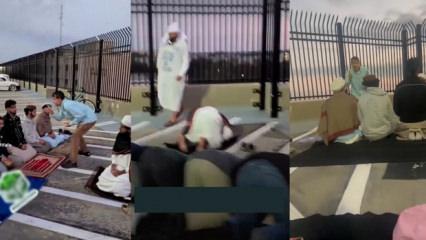 ABD'de namaz kılan Müslüman öğrenciler hedef alındı! Hakaret ve saldırı anları kaydedildi