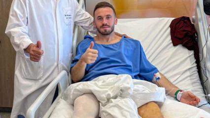 Galatasaraylı futbolculardan Edin Visca'ya ziyaret