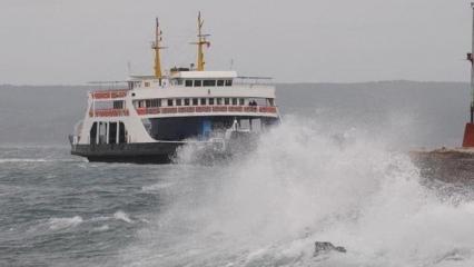 G&uuml;ney Marmara'da bazı feribot seferleri iptal edildi