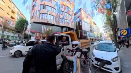 İnadına kornaya bastı: Önce uyarı sonra dayak yedi!