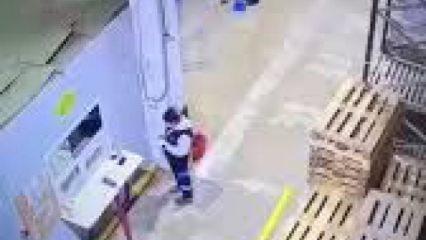 İş kazasından kıl payı kurtuldu!