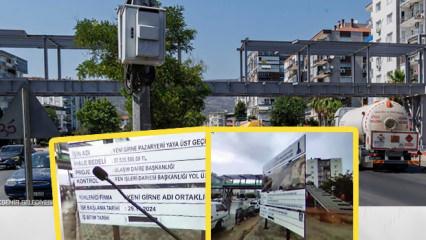 İzmir Büyükşehir'in çılgın projesi 'üst geçit' 1 yıldır bitirilemedi! Siyah bant çektiler