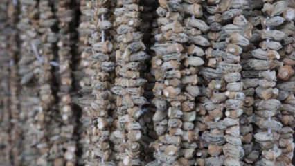 Kışın vazge&ccedil;ilmezi kuru bamya 2 bin TL'den tezgahta