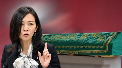 Japon vekil Müslüman cenazesinden rahatsız oldu: Ya yakılmayı kabul edin...