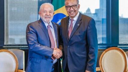 Lula ve Ghebreyesus'un güldüren görüntüsü!