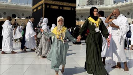 Nadir görülen gen hastası Esma, Kabe hayaline kavuştu