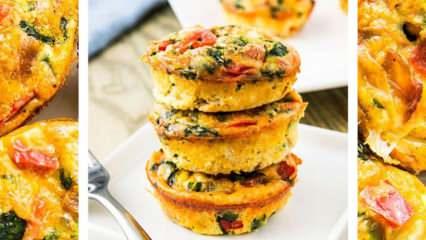 İşe ve okula götürmelik yumurtalı kahvaltılık muffin tarifi!