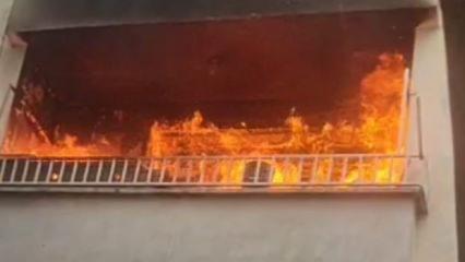 Şanlıurfa'da korkutan yangın: Apartman dairesi alev alev yandı