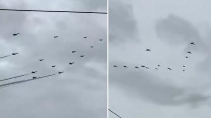 Savaş &ccedil;anları &ccedil;alıyor: Venezuela F-16'larla tatbikat yaptı!