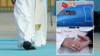 Uçak ismi, ayakkabı, İznik vasiyeti... İşte Papa'nın Türkiye ziyaretindeki semboller!