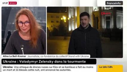 Zelenskiy ile canlı yayın sırasında bomba alarmı! Korku i&ccedil;inde binayı boşalttılar