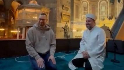 Alman vatandaşı Yven, Ayasofya Camii'den Müslüman oldu