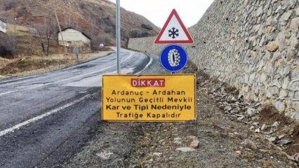 Ardahan-Ardanu&ccedil; kara yolu kış boyunca ulaşıma kapalı olacak