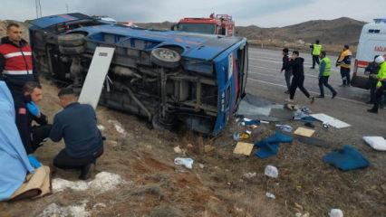 Cezaevi nakil aracı devrildi: 5 kişi yaralandı!