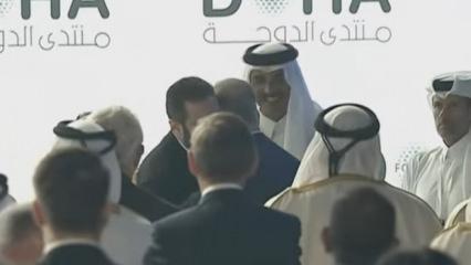 Doha'da İsrail'i korkutan mesaj! Liderlerin Hakan Fidan'I g&ouml;r&uuml;nce tepkisi viral oldu