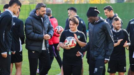 Down sendromlu Zınar, Amed Sportif'in son taktik idmanını yönetti