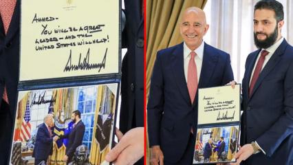 Trump'tan Şara'ya özel hediye! Üzerinde yazan mesaj dikkat çekti