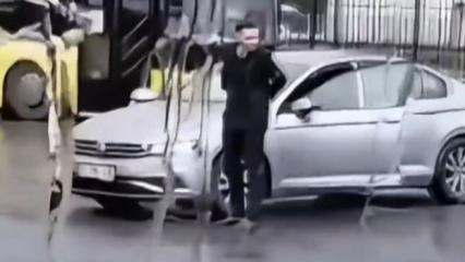 İETT durağında ter&ouml;r estiren şahıslar kıskıvrak yakalandı