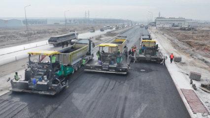 Konya B&uuml;y&uuml;kşehir Aslım caddesinde yoğun asfaltlama &ccedil;alışması yapıyor