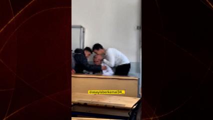 Lisede skandal g&ouml;r&uuml;nt&uuml;ler! &Ouml;ğretmenleriyle alay edip video &ccedil;ektiler