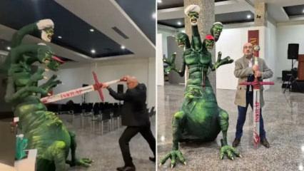 Murat Katfar Müslümanları hedef aldı! İYİ Parti skandal heykel ile ilgili harekete geçti