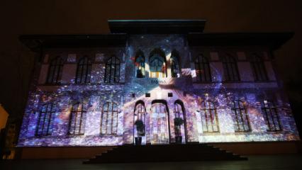 Konya Büyükşehir, Taş Bina'da video mapping gösterisi başlattı 