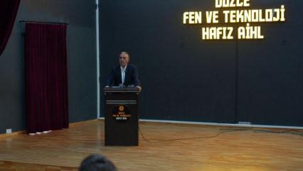 Mahmut Bıyıklı D&uuml;zce&rsquo;de gen&ccedil;lerle buluştu